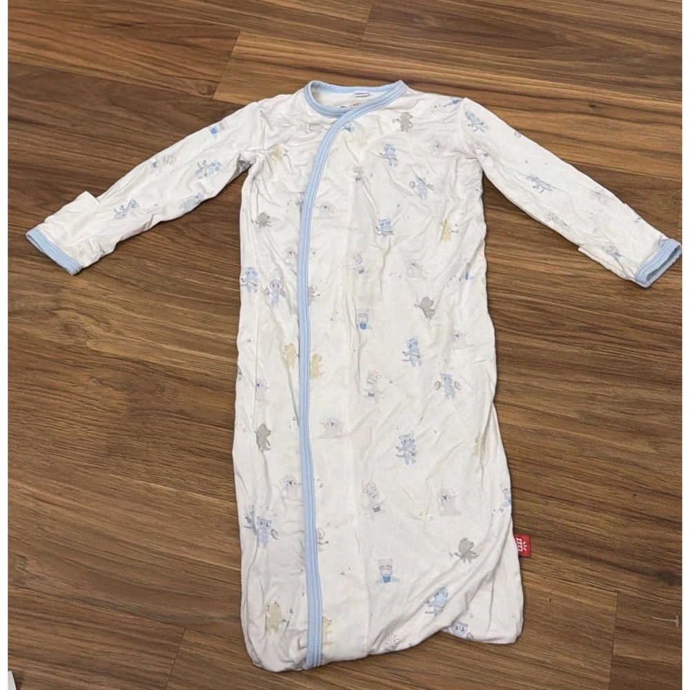 Magnetic Me Baby Boys Musical Animals Sleep Sack Gown Newborn EUC